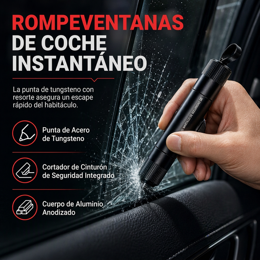 Mini Martillo de Seguridad para Coche Portátil y Rompedor de Ventanas