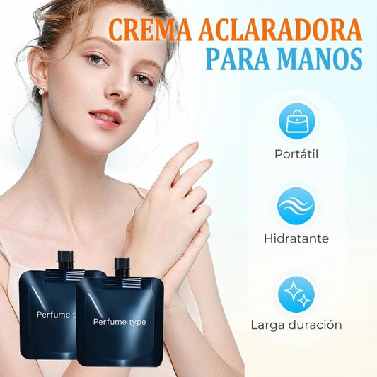 Crema de manos hidratante, aclaradora y de larga duración portátil