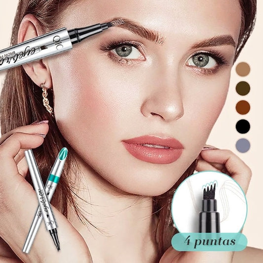 💥COMPRA 1 RECIBE 1 GRATIS🎉Lápiz de cejas de alta calidad 3D impermeable microblading 4 punta de tenedor lápiz de tatuaje