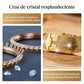 Regalo del Día de la Madre Summervibes, Reloj con Cristales Brillantes y Cruz, Esfera Rectangular Geométrica, Pulsera de Metal Premium, Perfecto para la Elegancia Diaria y Regalos