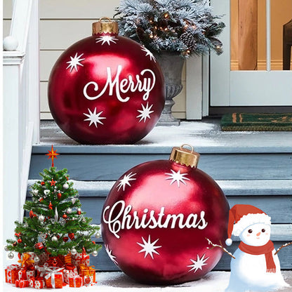 Oppblåsbar PVC-Dekorert Julekule til Utendørs Bruk